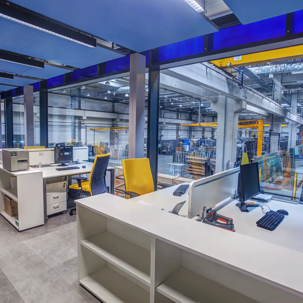 Office of administration from the department "Production of glass units and glass processing"